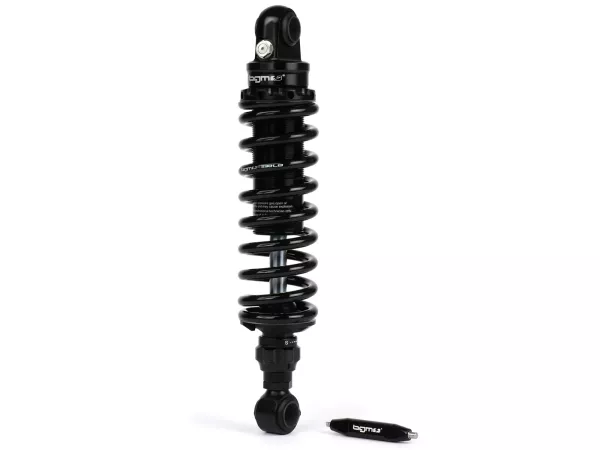 Achterschokdemper -BGM PRO R12 V3 Black Edition RGS, 300-310mm- Lambretta LI, LIS, SX, TV, DL, GP - zwart