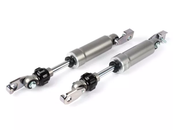Set peredam kejut -BGM Pro F16- Piaggio Ciao, peredam kejut depan tambahan, abu-abu baja