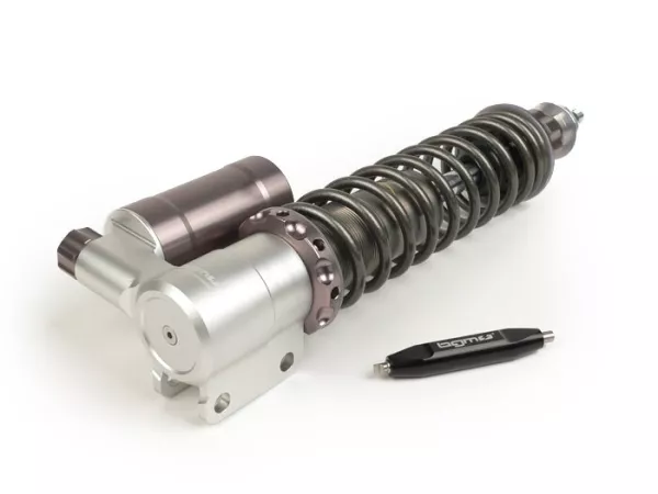 Amortiguador delantero -BGM PRO SC/F16 COMPETITION, 240mm- Vespa PX80, PX125, PX150, PX200, T5 125cc - gris