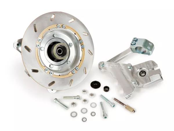Disc brake (pre-assembled) -BGM PRO Anti-Dive- Lambretta LI, LIS, SX, TV, DL, GP - w/o caliper