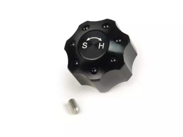 Damping adjustment wheel, soft/hard -BGM PRO- for shock absorbers of the series  BGM PRO R12, BGM PRO SC / R12, BGM PRO SC / F16 - black
