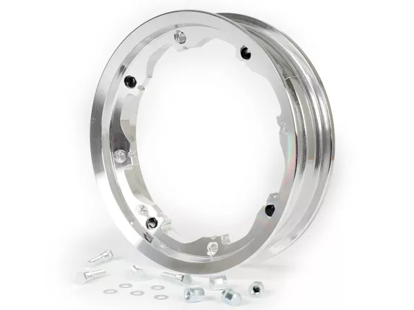 Llanta -BGM PRO, tubeless, 2.10-10 pulgadas aluminio- Lambretta LI Series 1-3, LI S, SX, TV Series 2-3 - aluminio pulido