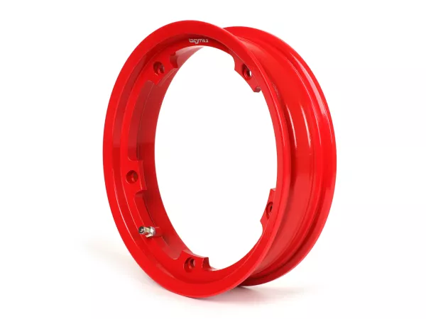 Felge -BGM PRO schlauchlos 2.10-10 Zoll Aluminium- Vespa (Typ PX) - Vespa Smallframe V50, 50N, Special, PV, ET3, PK50-125 (S/XL/XL2), Largeframe PX, T5, Sprint, Rally, GT/GTR, LML Star, Deluxe - rot