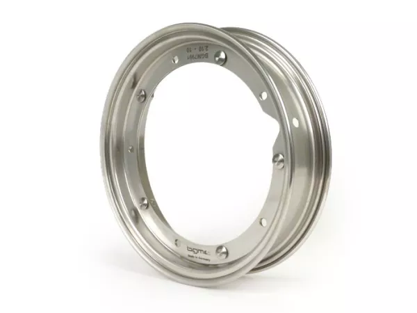 Roda -BGM PRO 2.10-10 inci- Vespa (tipe PX) - Vespa Smallframe V50, 50N, Special, PV, ET3, PK50-125 (S/XL/XL2), Largeframe PX, T5, Sprint, Rally, GT/GTR, LML Star, Deluxe - baja tahan karat