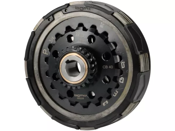 Clutch 22Z (67/68) -BGM PRO Superstrong 2.0 Sport CR80 Ultralube - lining type CR80 (alloy 16mm/sintered)- 22 teeth for primary wheel 67/68Z - Vespa PX80, PX125, PX150, T5 125cc, Cosa, Sprint150, Rally180, GT125/GTR125, TS125, GL150, Super125 (VNC1 from n