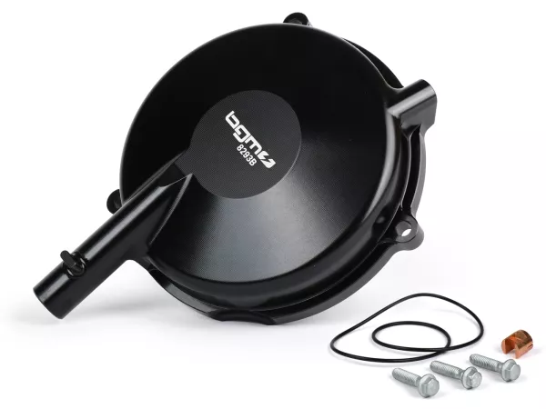 Coperchio frizione -BGM Pro Superstrong CNC Vespa Largeframe (1958-1962)- Conversione a frizione tipo PX per Vespa VBA1T, VBB1T, VNA2T, VNB1T-VNB3T, VGLA1T, VGLB1T, nero