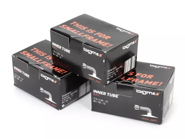 Buizenset (3x) -BGM PRO 10 inch- 3.00-10, 90/90-10 - Vespa Smallframe bijv. V50, 50N, Special, V90, PV, ET3, PK, Lambretta Lui, J50 (1968-), J100, J125 , 50 DL, 50 Special