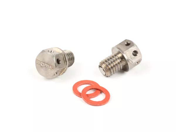Ölablassschrauben-Set M8 x 8mm -BGM PRO mit Neodym Magnet- Vespa PX, T5 125cc, Cosa, Rally180 (VSD1T), Rally200 (VSE1T), Sprint150 (VLB1T), TS125 (VNL3T), GT125 (VNL2T), GTR125 (VNL2T), GL150 (VLA1T), Super, SS180 (VSC1T), GS160 / GS4 (VSB1T), VNA, VNB, V