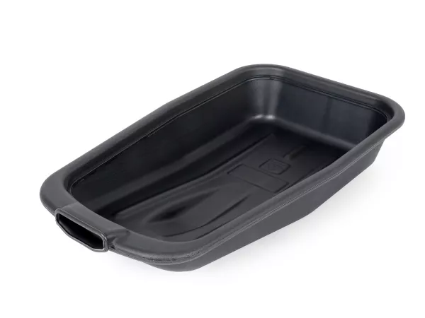 Bac de vidange - Bac de récupération - Bac de récupération d'huile 2L -BUZZETTI- noir, plat, avec bec verseur 38x21x7cm