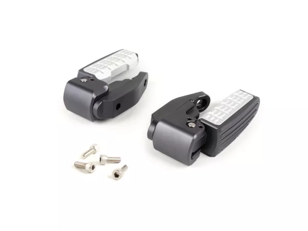 Fotstödssats -BIKERS- Vespa GT, GT L, GTS 125-300, GTV, GTS 125-300 Super - grå - till 2022