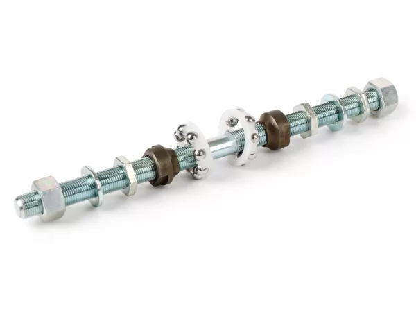 Voorwielas incl. kegels, lagers en moeren -CIF Ø11mm, L=200mm- Piaggio Ciao, SI FL2, Boss, Grillo, Superbravo