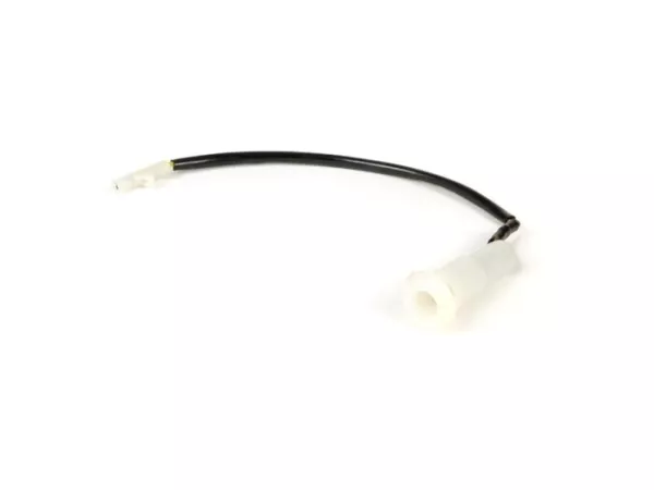 Indicator wire -LML- Vespa PX80, PX125, PX150, PX200- side panels with internal fastener - Ø12.8mm, with wire, connector plug 2mm (round,female) - lhs