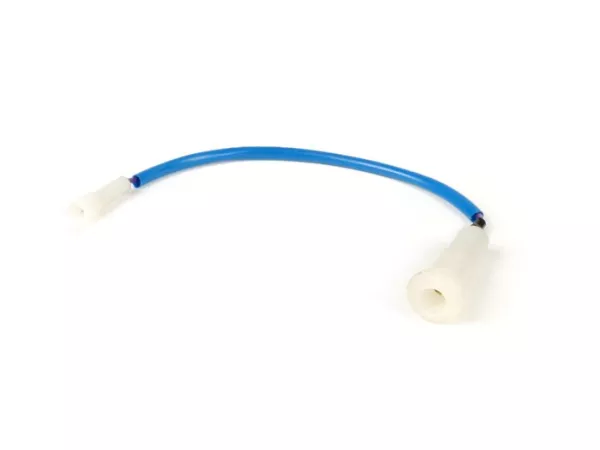 Indicator wire -LML- Vespa PX80, PX125, PX150, PX200- side panels with internal fastener - Ø12.8mm, with wire, connector plug 2mm (round, male) - rhs