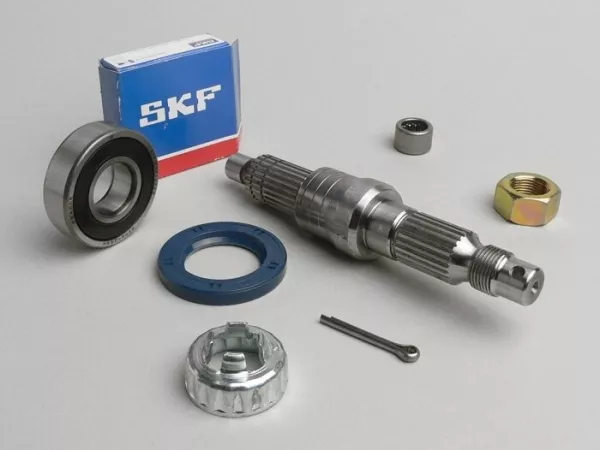 Achterwiel as set -OEM KWALITEIT- Piaggio 50 ccm 2-takt - 148mm
