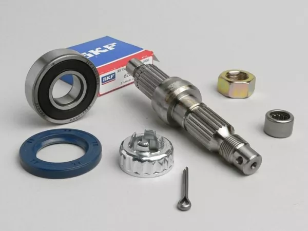 Rear wheel axle set -OEM QUALITY- Piaggio 50-80cc 2-stroke - Ø 12 mm, 126mm