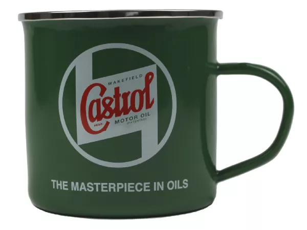 Taza - taza esmaltada -CASTROL, Classic- Ø=9cm x 9cm, 568ml