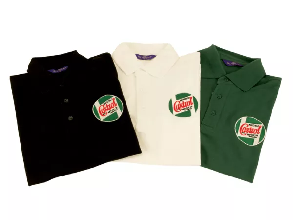 Poloshirt -CASTROL, Klassiek- Heren - groen - XL