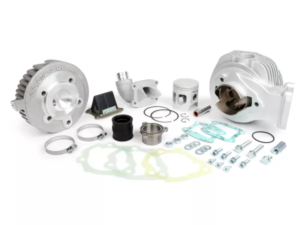 Cilindro -CC CORSA 160 ccm MEMBRANA ENTRADA, Bastidor ancho, Faro Basso, Ø=60mm, carrera=57mm- Vespa 1953-1959, VM, VN, ACMA, VB1T, VGL1T, VL1T