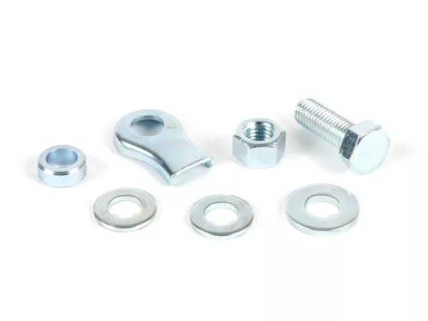 Klemplaat set voor/achter remkabel -CIF- Piaggio Ciao, SI, Bravo, Boxer