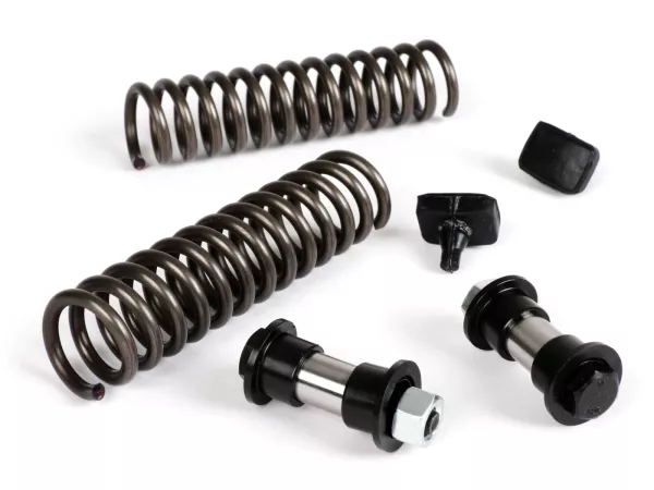 Onderhoudsset assteun -CIF- Piaggio Ciao PX incl. schroeven, bussen, veren, rubberen buffers