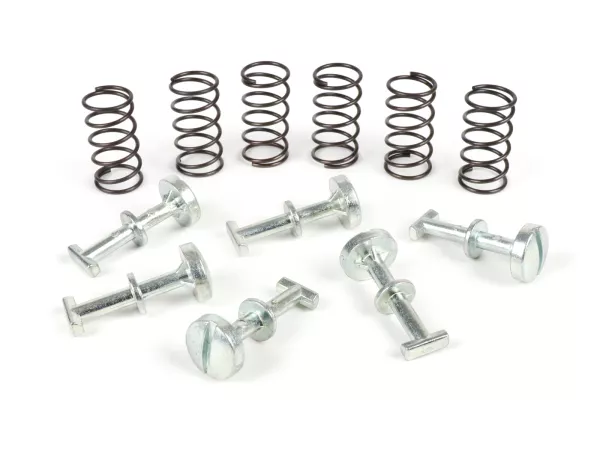 Schroevenset incl. veren voor zijklep -CIF, 6x lang)- Piaggio SI, SI FL, Bravo (1982)