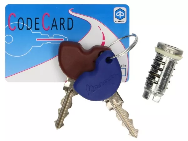 Cilindro de cierre -PIAGGIO, llave maestra, llave esclava, codecard- Vespa GT 250 (ZAPM45102), Vespa GT L 125 (ZAPM31100, ZAPM31101), Vespa GT L 200 (ZAPM31200), Vespa GTS 125 (ZAPM31300), Vespa GTS 250 (ZAPM45100, ZAPM45101), Vespa GTS 300 (ZAPM45200, ZA