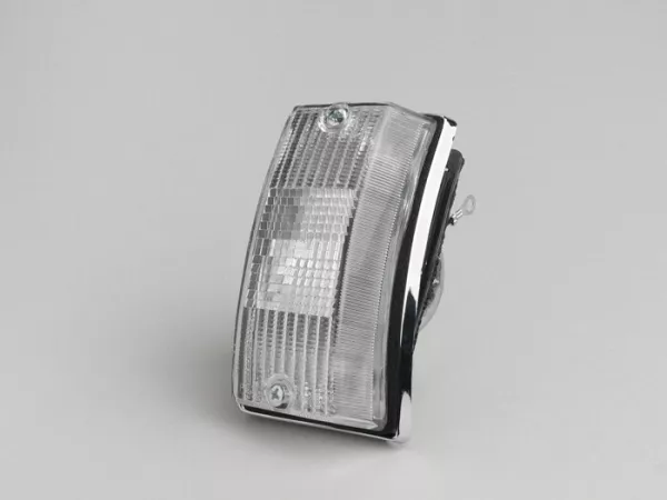 Blinker -PIAGGIO- Vespa PX80, PX125, PX150, PX200, T5 125cc vorne links - Weiss