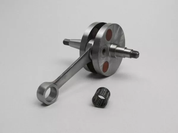Crankshaft -MAZZUCCHELLI RACING (for diaphragm intake) full cheek 54mm stroke, 105mm connecting rod- Vespa PK125 XL2, PK125 ETS (Ø 24mm cone)