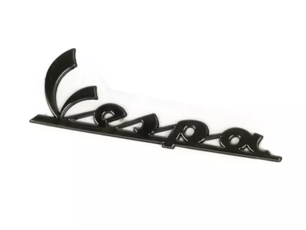 Badge de tablier -PIAGGIO- Vespa - Vespa PX, GT125, GT200, Vespa GTL125, GTL200, Vespa GTS125, GTS250, GTS300, Vespa GTV 125-300, Vespa LX50, LX125, LX150, Vespa LXV50, LXV125-150, Vespa S50, S125, S150 - anthracite, auto-adhésif (100x35mm)
