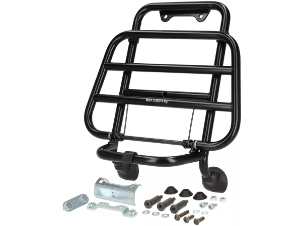 Gepäckträger klappbar vorne -PIAGGIO- Vespa GT, GTL, GTV, GTS 125-300 (-2018) - schwarz matt
