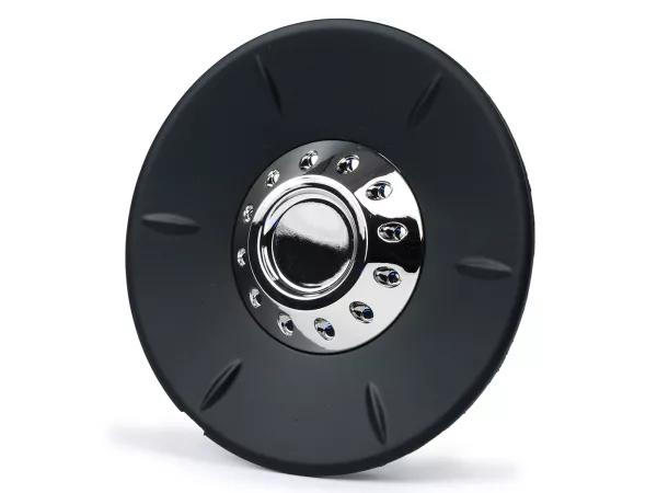Afdekkap wielmoer / remtrommel Ø=106mm -PIAGGIO- Vespa 946 - voor - zwart mat