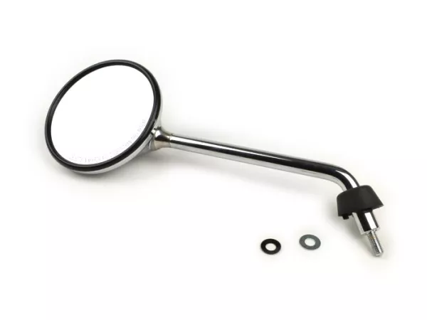 Mirror -PIAGGIO, chrome, M8x1.25 left-hand thread, lhs- Piaggio LX50 (ZAPC381, ZAPC383, ZAPC387), LX125 (ZAPM441, ZAPM443, ZAPM681), LX150 (ZAPM444), S50 (ZAPC386), Piaggio Liberty 50 (ZAPC42, ZAPC49) Liberty 125 (RP8M, ZAPM38, ZAPM67), Liberty 150 (ZAPM3