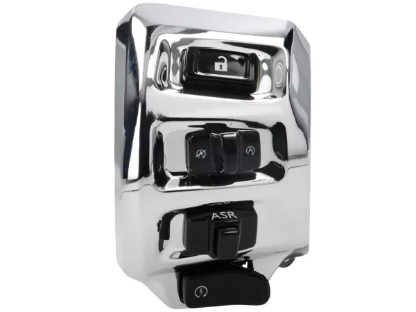 Switch unit, chrome, right -PIAGGIO- Vespa GTS 125 (ZAPMD3202, ZAPMD3203)