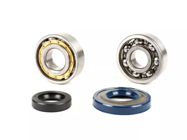 Lagersats - oljetätningssats för vevaxel -PIAGGIO- Vespa V50, PV125, ET3, PK50S, PK80S, PK125S - 1x 6303 + 1x N204