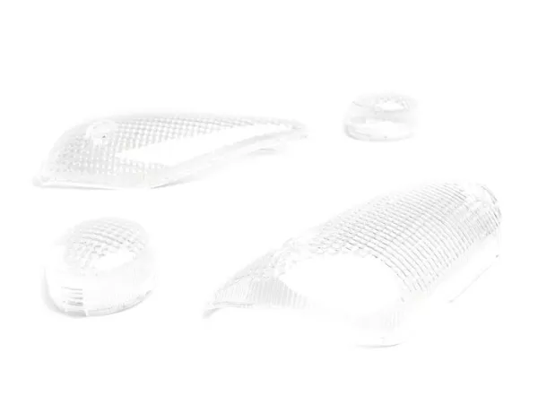 Lenti degli indicatori di direzione - set di 4 di QUALITÀ OEM - MBK Nitro (YQ50/L, 2 tempi), Yamaha Aerox (YQ50/L, 2 tempi) (-1998) - Bianco