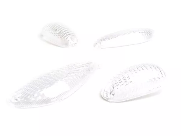 Knipperlichtglazen -OEM KWALITEIT set van 4- Piaggio NRG MC2 - Wit