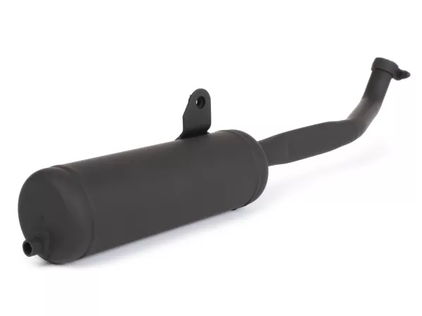 Scarico -PROMA- CityPower-, collettore Ø22mm- Piaggio Ciao, PX, SI, Bravo - Nero (compatibile con cavalletto centrale)