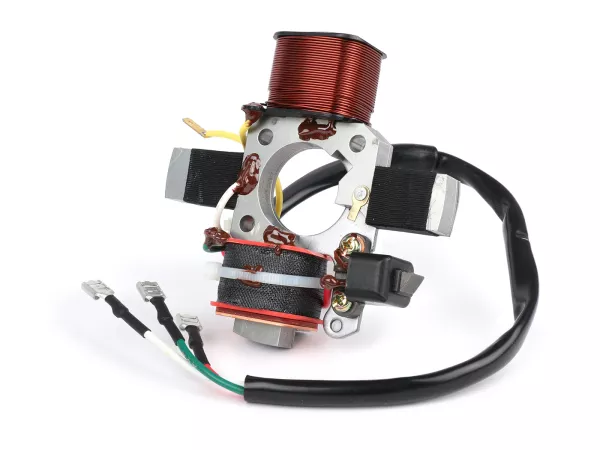 Ontsteking basisplaat - 6V - OEM - Piaggio, Vespa Ciao, SI, Bravo, Boxer, Grillo - modellen zonder richtingaanwijzers, 1 kabel voor voeding