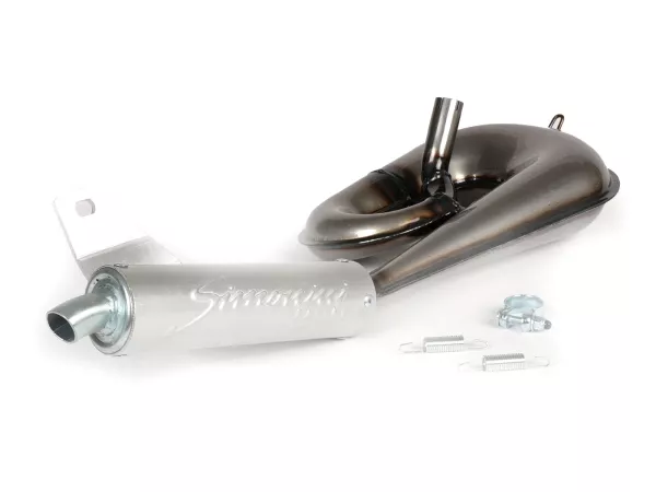 Uitlaat -SIMONINI- -Serpentone- Piaggio Ciao, Bravo, Boxer, Si