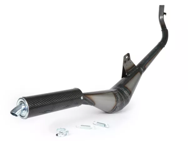 Uitlaat -SIMONINI- Kalibrata- 22mm spruitstuk- Piaggio Ciao, Bravo, Boxer, Si