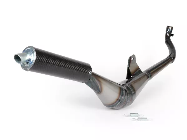 Uitlaat -SIMONINI- Kalibrata- 28mm spruitstuk- Piaggio Ciao, Bravo, Boxer, Si