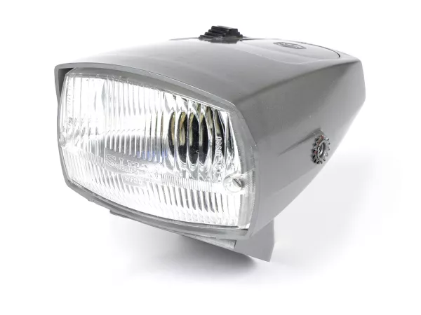 Koplamp -SIEM- Piaggio Ciao SC zilvergrijs met DGM testnummer