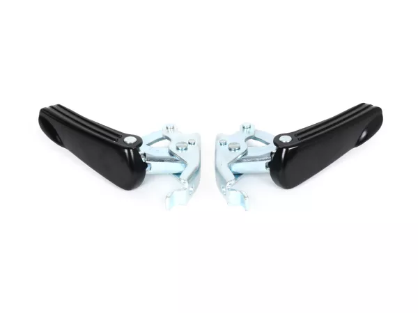 Fußrasten-Set -MOTO NOSTRA- Vespa GT, GTL, GTS 125-310, GTV - schwarz matt/zink