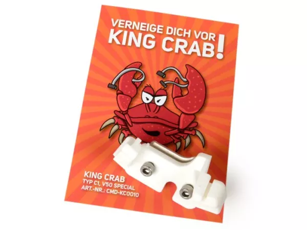 Gaskabelhouder in stuur -CMD King Crab (type C1)- Vespa V50 Special, V50 Elestart - Trapeziumvormige koplamp