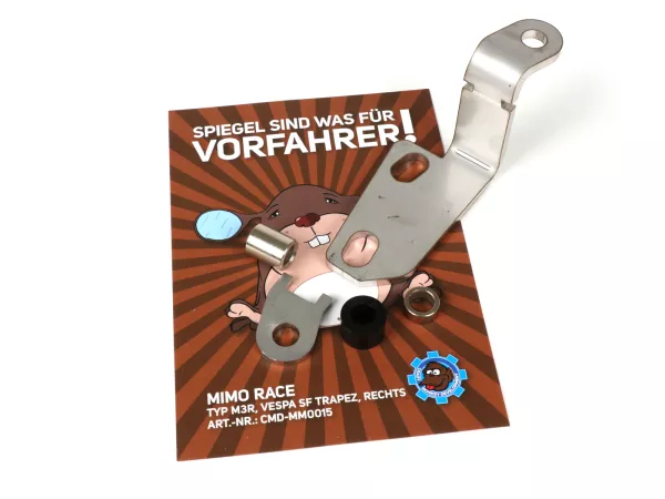 Spiegelbeugel -CMD MiMo Race- Vespa V50 Special, V50 Elestart - trapeziumvormige koplamp - rechts