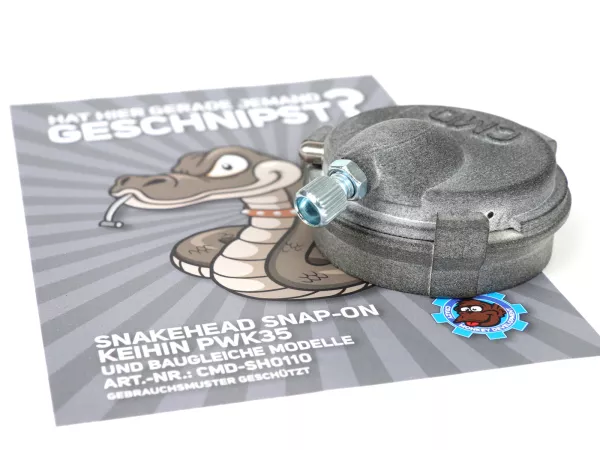 Carburettor top cap -CMD SnakeHead SO (Snap-On)- Keihin PWK33, PWK35, PWK38, PWK41