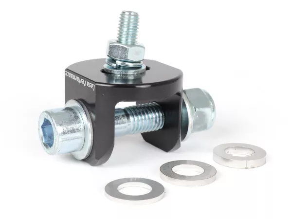 Adaptateur d'amortisseur -CASA PERFORMANCE- Moteur Lambretta Junior J50, J125 dans un cadre Lambretta Lui/Vega.