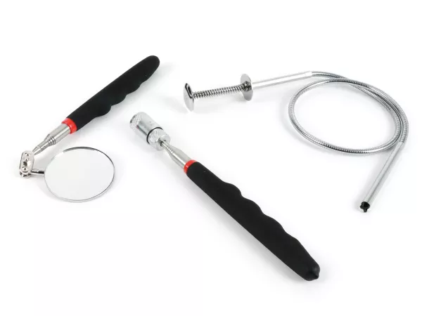 Set alat teleskopik -CT 3-in-1- cermin, alat magnetik LED, lengan pencengkeram fleksibel