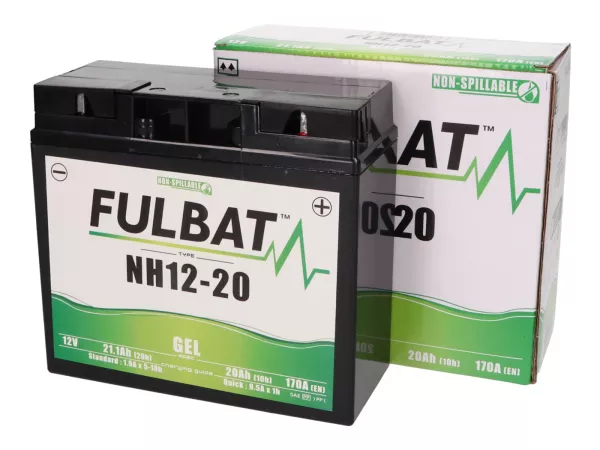 Battery (gel), maintenance-free -FULBAT 12N19AH / 51913, 12V 19Ah, 186x82x171mm