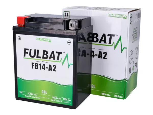 Battery (gel), maintenance-free -FULBAT FB14-A2, 12N14-4A, 12V 14Ah, 134x89x166mm